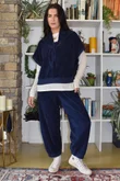 Terry B Hi Lo Tank Navy